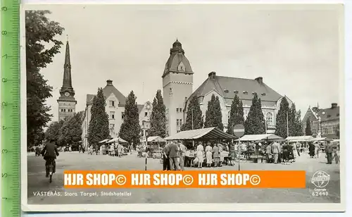 „Västeras, Stora Torgel, Stadshotellet“  um 1950/1960    Ansichtskarte  mit Frankatur, mit Stempel,
