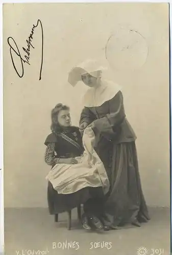 um 1900/1910 Ansichtskarte “Bonnes Soeurs“,  gelaufene Karte