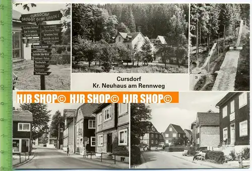 „Cursdorf, Kr. Neuhaus am Rennweg“ um 1970/1980, Ansichtskarte  ungebrauchte Karte