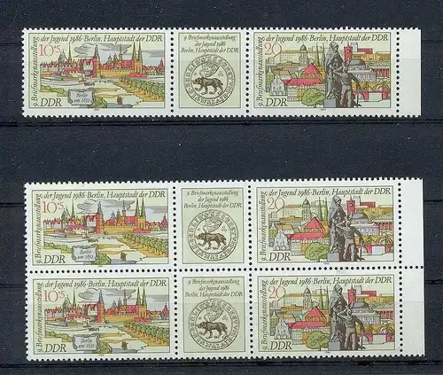 1986, 22. Juli. Briefmarkenausstellung der Jugend, Berlin. 3030-3031**