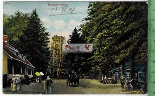 Victorshöhe um 1907 -Verlag: R. Lederbogen, Halberstadt, POSTKARTE, mit Frankatur, mit Stempel DANKERODE