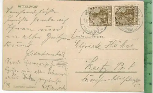Victorshöhe um 1907 -Verlag: R. Lederbogen, Halberstadt, POSTKARTE, mit Frankatur, mit Stempel DANKERODE