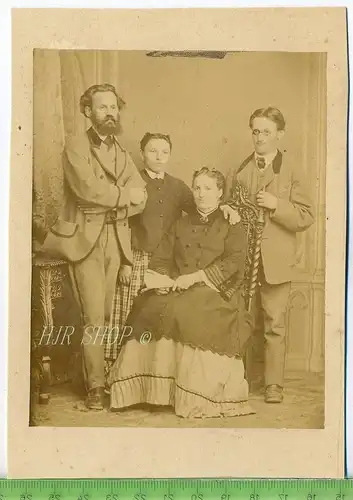 Familienfoto vor 1900, gr.. Format, s/w., I-II,