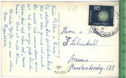 Lippstadt, Elisabethkirche,  Verlag: Cramers KG, Dortmund, Postkarte mit Frankatur, mit Stempel, 28.12.57