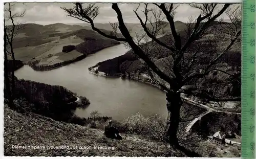 Diemeltalsperre, Blick vom Eisenberg,  Verlag: Jos. Grobbel, Fredeburg, POSTKARTE,  Erhaltung: I-II,
