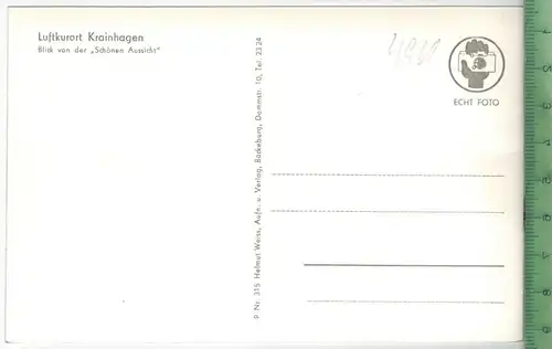 Krainhagen, Blick von der schönen Aussicht,  Verlag: Helmut Weiss, Bückeburg, POSTKARTE,  Erhaltung: I-II,