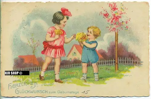 um 1920/1930 Ansichtskarte, Geburtstag