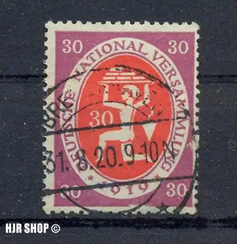 30Pf. 110, gest. Nationalversammlung1919, mit AbartI, M€ 200,--
