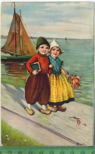 Kinder 1929, Verlag: -----, Postkarte mit Frankatur  und Stempel, BORKUM, 26.7.29, MIT BEFÖRDERUNGSSPUREN,