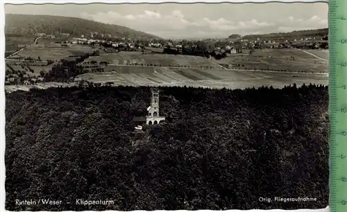 Rinteln/Weser-Klippenturm, Gastst. Geschw. Kleinschmidt  um 1950/1960 Verlag: Aero-Bild, Fulda,  POSTKARTE,