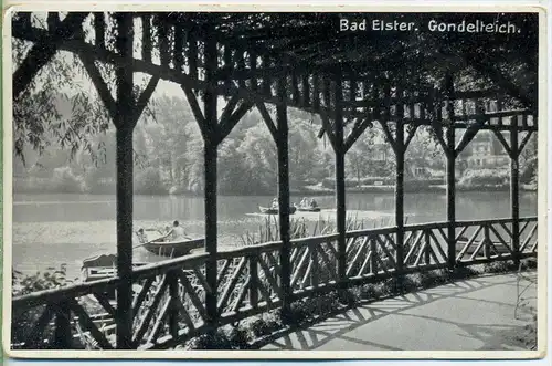 Bad Elster, Gondelteich 1920/1930, Verlag: Hofkunstanst. Löffler & Co., Greiz , POSTKARTE, Erhaltung: I-II
