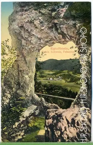 Fränk. Schweiz, Egloffstein Felsentor um 1920/1930, Verlag: Gebr. Metz, Tübingen, Nr: 60101 Postkarte