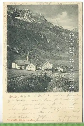 REALP – Uri – Hotel des Alpes um 1900/1910, Verlag: ---, Postkarte