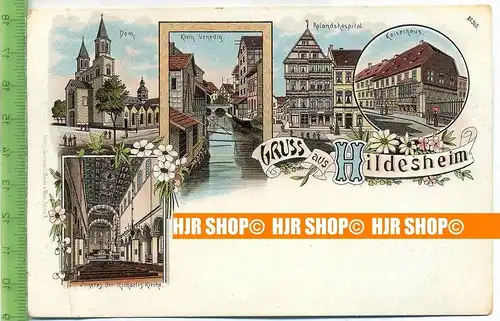 „Liho. Gruss aus Hildesheim“  um 1900/1910,   ungebrauchte Karte in guter Erhaltung