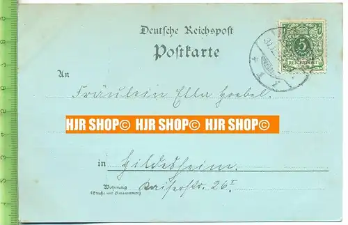 „Liho. Gruss aus Hildesheim“  um 1900/1910  , Ansichtskarte mit Frankatur, mit Stempel,