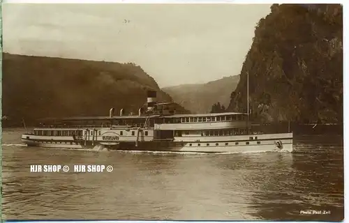 um 1920/1930 Ansichtskarte,  „Salondampfer-Vaterland,“ mit Frankatur