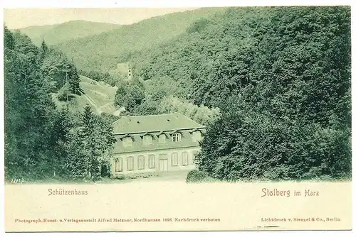Stolberg im Harz  Schützenhaus , ungelaufen