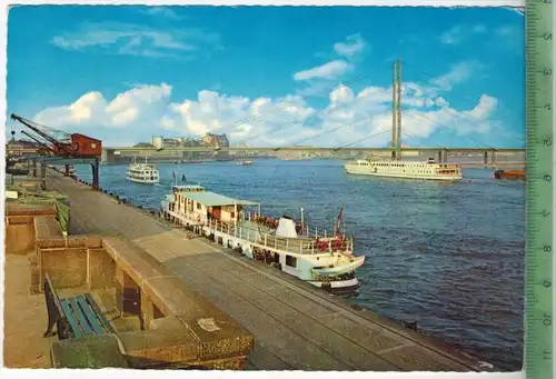 Düsseldorf, Rheinkniebrücke, Verlag: -------,  POSTKARTE, Frankatur,  Stempel, Erhaltung: I-II, Karte