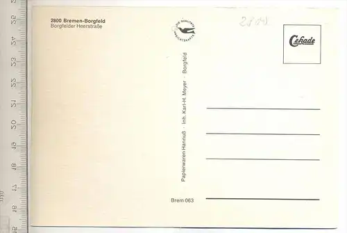 Bremen – Borgfeld , um 1960/70, Verlag: Papierwaren Hannuß, Postkarte,  Erhaltung: II –III Karte