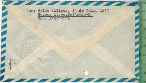 Brief, Buenes Aires nach  Elze bei Hannover 1947, mit Frankatur und Stempel,  Umschlag ohne Inhalt, Zustand: I-II