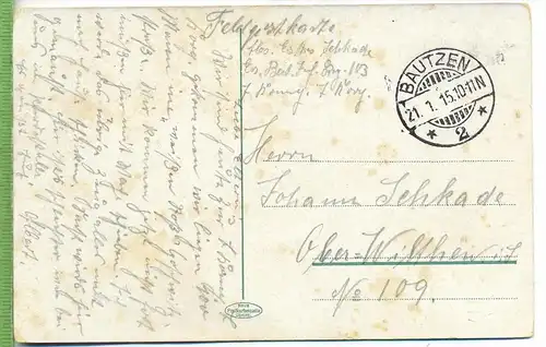 Bautzen, Partie mit Kronprinzenbrücke um 1910/1920, Verlag:---, Feld- Postkarte ohne Frankatur, mit Stempel