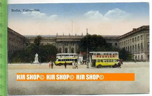 „Berlin, Universität“, um 1910/1920,  Ansichtskarte,  ungebrauchte Karte