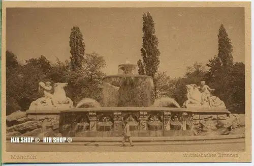 um 1920/1930 Ansichtskarte  „München, Wittelsbacher Brunnen,“  ungebrauchte Karte