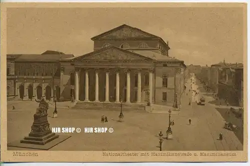 um 1920/1930 Ansichtskarte  „München, Maximilianstrasse,“  ungebrauchte Karte
