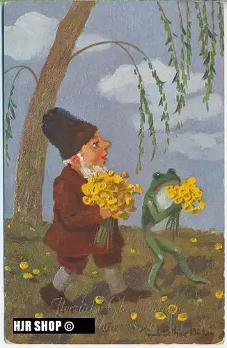 um 1900/1910 Ansichtskarte Gruss,  gelaufene Karte ohne Frankatur und minimalen Alters- und Beförderungsspuren