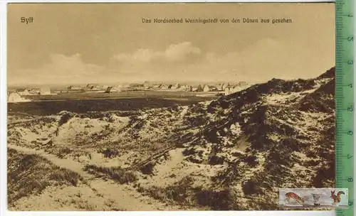 Sylt, Das Nordseebad Wennlingstedt -1927-, Verlag : Bernhard Lassen, Sylt, POSTKARTE ohne Frankatur, ohne Stempel,