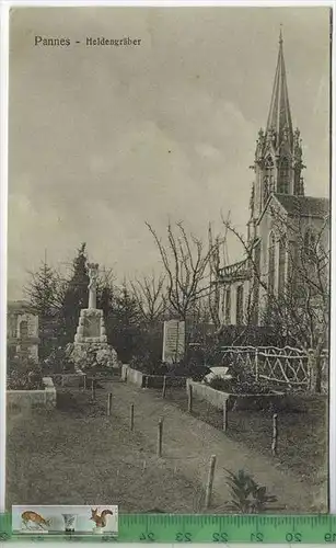 Pannes Heldengräber-1916-, Verlag : P. Maas Sohn, Metz, FELD- POSTKARTE ohne Frankatur, mit Stempel 20.12.16