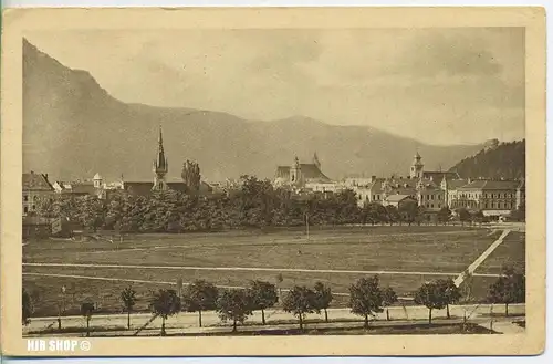 Postkarte: Kronstadt-Brasso vom Schloßberg
