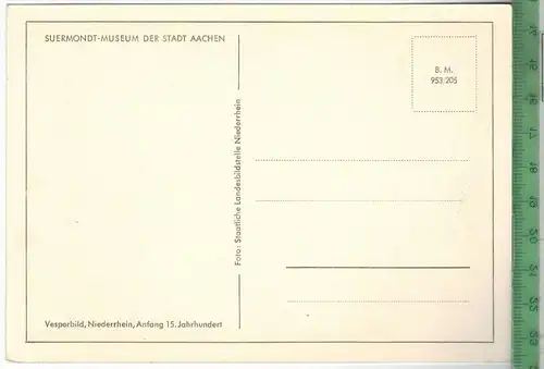 Suermondt-Museum der Stadt Aachen, Vesperbild, Niederrhein, Anf., 15. Jh.,Verlag: Staatl. Landesbildstelle Niederrhein,