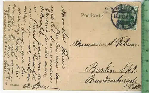 Mainz, Dom 1913,  Verlag:---------------- ,  Postkarte, Frankatur,  Stempel, MAINZ 17.3.13 Maße: 14  x 9 cm, Erhaltung