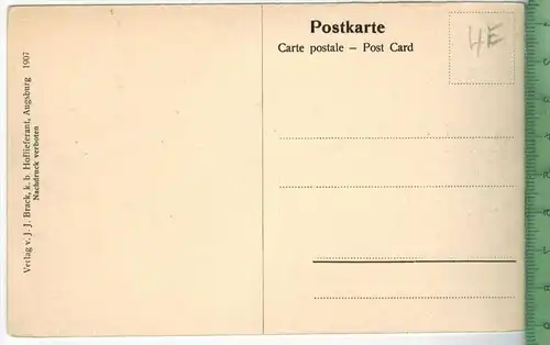 Augsburg, Perlachturm u. Rathaus, Verlag: J.J. Brack, Augsburg,  Postkarte, unbenutzte Karte, Maße: 14 x 9 cm