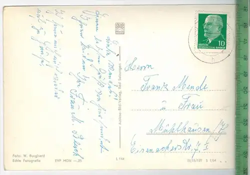 Bad Liebenstein, Verlag:-- ,  Postkarte Frankatur,  Stempel,   Maße:14,5  x 10 cm, Erhaltung: I-II,