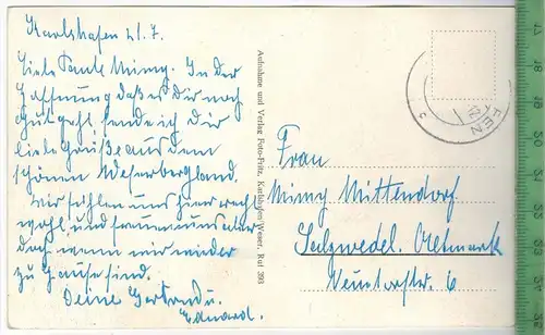 Solbad Karlshafen/Weserbergland, Blick von der Juliushöhe, Verlag: Fritz, Karlshafen, Postkarte ohne Frankatur,