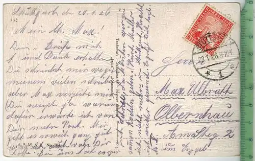 Gemälde 1926 Verlag: ------------,  Postkarte, Frankatur,  Stempel, STUTTGART  23.1.26  Maße:14  x 9 cm