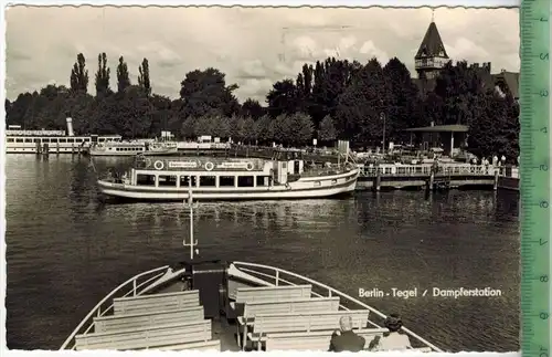 Berlin-Tegel/Dampferstation, 1960, Verlag: ------, POSTKARTE, Frankatur,  Stempel, BERLIN SW 2.9.60, Erhaltung: I-II