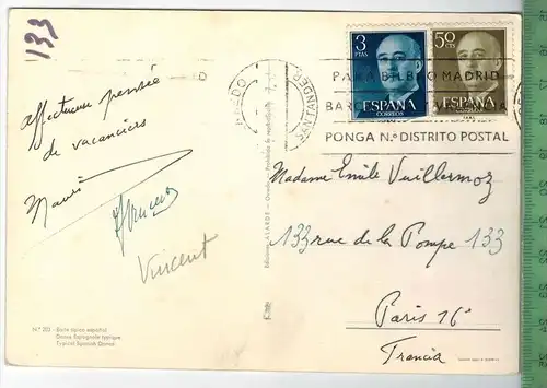 Spanische - Tänze, Verlag: ---------------, POSTKARTE, Frankatur,  Stempel,   Erhaltung: I-II,