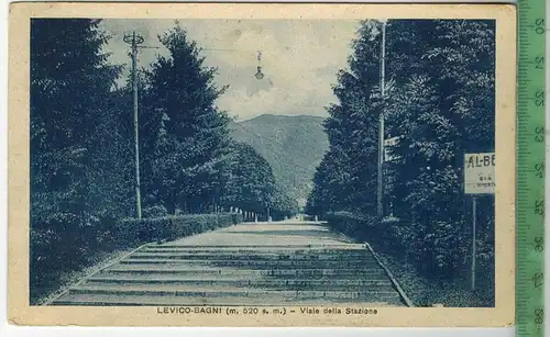 Levico-Bagni, Viale della Stazione, Verlag: --------,  Postkarte, unbenutzte Karte, Erhaltung:I-II,