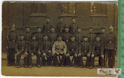 Gruppenfoto 1914 -, Verlag : Samson & Co., G.M.b.H., Köln, FELD-POSTKARTE ohne Frankatur, mit Stempel