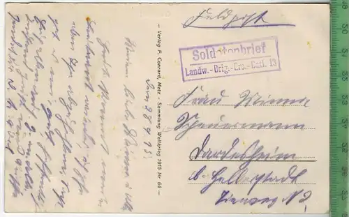 Craincourt 1915 -Verlag : F. Conrad, Metz, FELD-POSTKARTE ohne Frankatur, mit Stempel 28.9.15   Erhaltung: I-II,