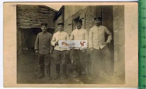 Ort in Frankreich 1. Weltkrieg 1914-18, Gruppenfoto, Postkarte, Erhaltung: I-II, unbenutzt Karte