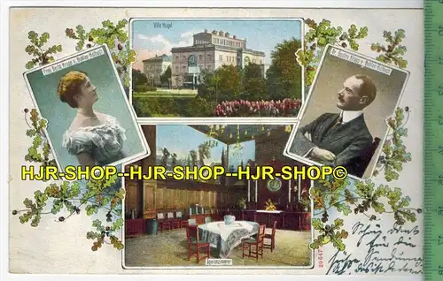 Essen, Villa Hügel, Fam. Krupp 1914, Verlag: Hermann Lorch, Dortmund,  POSTKARTE -ohne Frankatur,