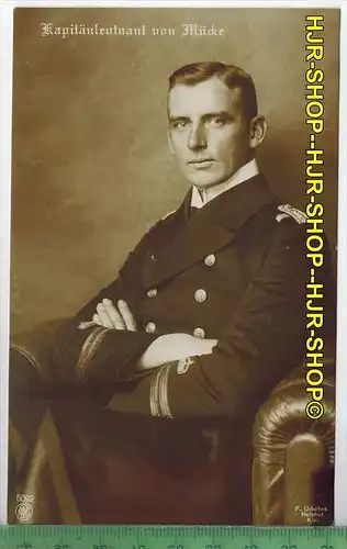 Kapitänleutnant von Mücke-  Verlag:  F. Urbahns, Kiel, POSTKARTE-, Erhaltung: I-II, unbenutzt Karte,