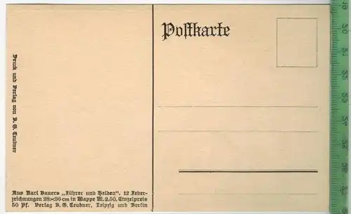 Herzog Albrecht von Württemberg-,  Verlag: B.G. Teubner, Leipzig und Berlin, POSTKARTE-, Erhaltung: I-II, unbenutzt
