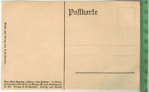 General von Emmich- , Verlag: B.G. Teubner, Leipzig und Berlin, POSTKARTE-, Erhaltung: I-II, unbenutzt