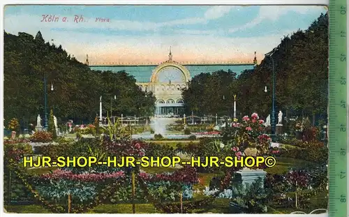 Köln, Flora- 1914- Verlag: ----,  FELD-  POSTKARTE-ohne Frankatur, ohne  Stempel,    15.9.14  gelaufen, Erhaltung: I-II,