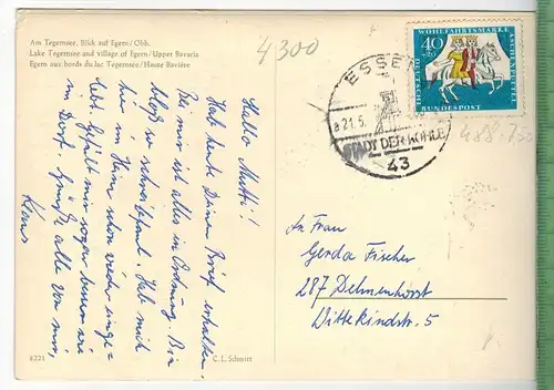 BRD 1965, MiNr. 488, EF, 40+20 Pf. Märchen(VII), auf Postkarte,  ESSEN-STADT DER KOHLE  21.5.66, MiW. 7,50 €